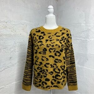 For the Republic Wool blend sweater animal print Small